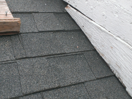 Here is an example of aluminum trim installation at a dormer soffit box out. A squirrel had chewed its way into this dormer at a home we inspected.   (Before)