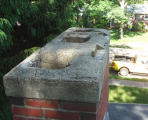 This chimney crown had significant damage to it.