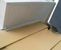 We removed the animals, monitored the hole and repaired the Gable Eave End (After)