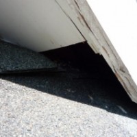 A bat entry point in a Brookline MA home. It is then shown sealed with one-way check valve installed. After the bats have been evicted, the valve will be removed and the entry point sealed permanently. Bats 6