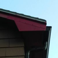 Squirrels chewed their way into the trim of this home in Billerica. We removed the animals and sealed up the entry point as well painted the repair to match the Trim (After)